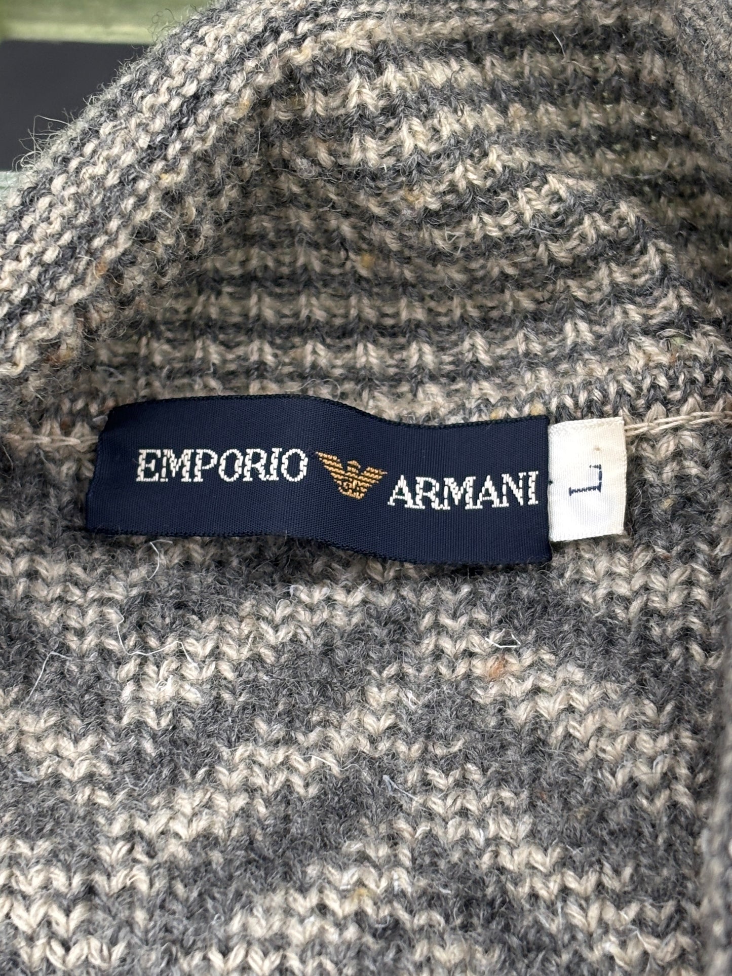 1980s Chevrom stripe designed nep knit jumper