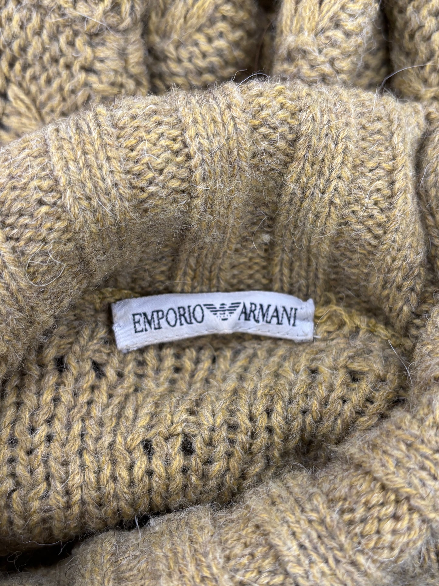 1990s Wide high-neck knit jumper