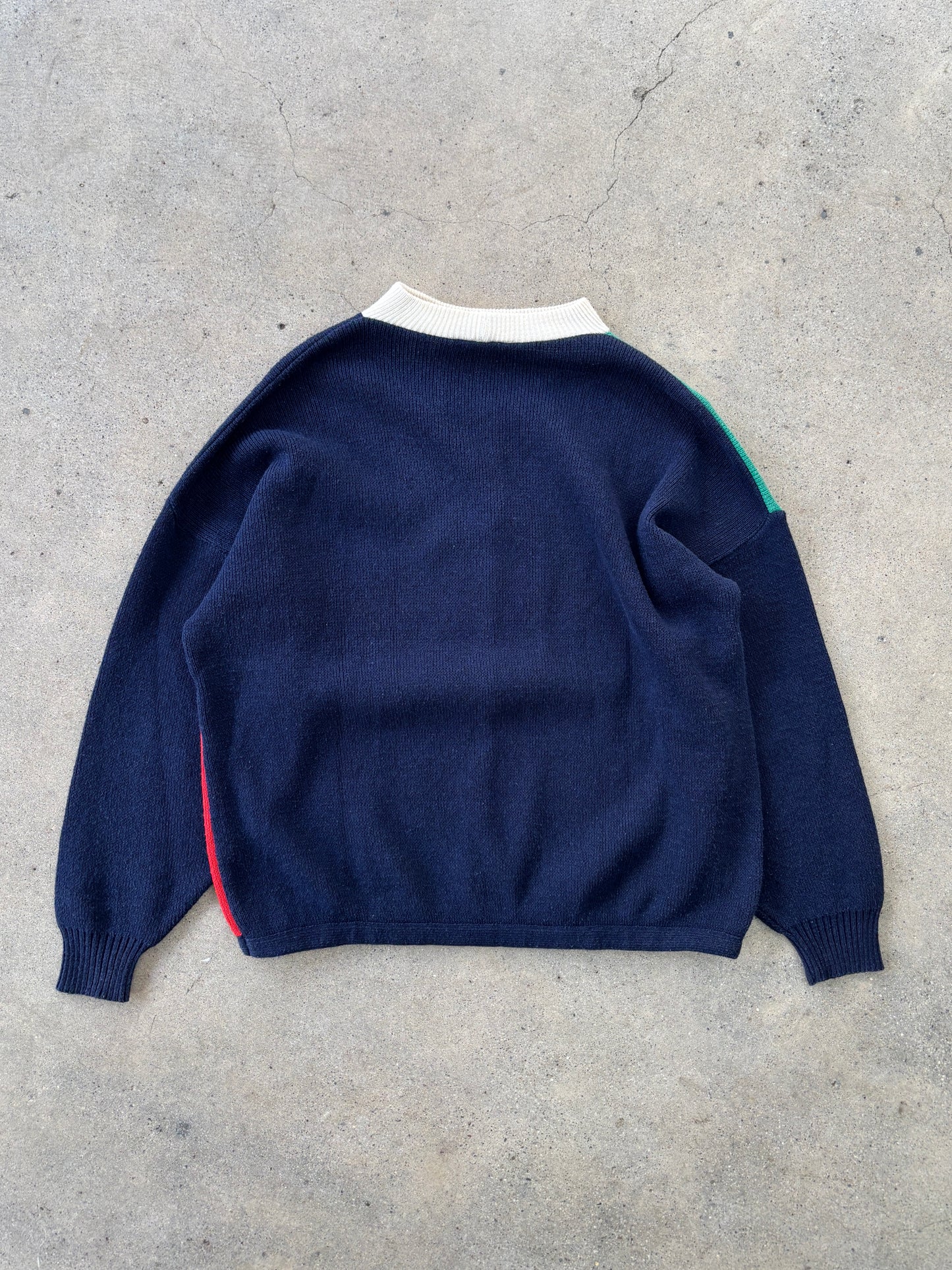 Patch worked mulch colour knit