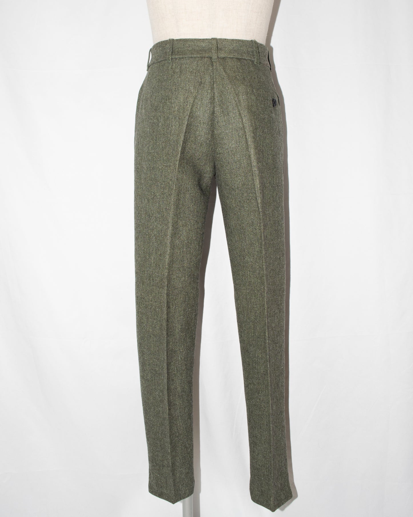 Mid1990s wool cotton side-slit tapered trousers