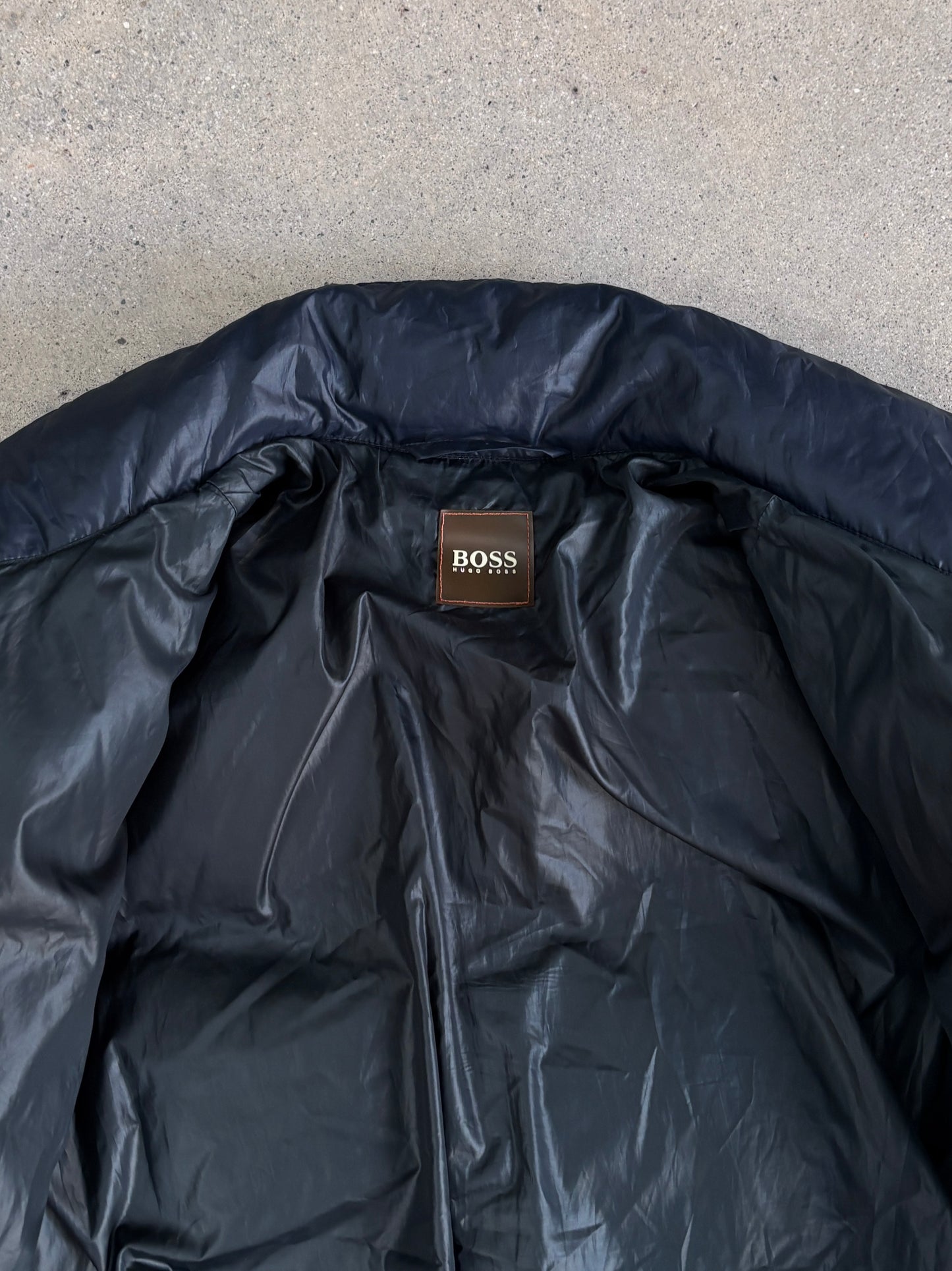 e2000s irregular cut down jacket