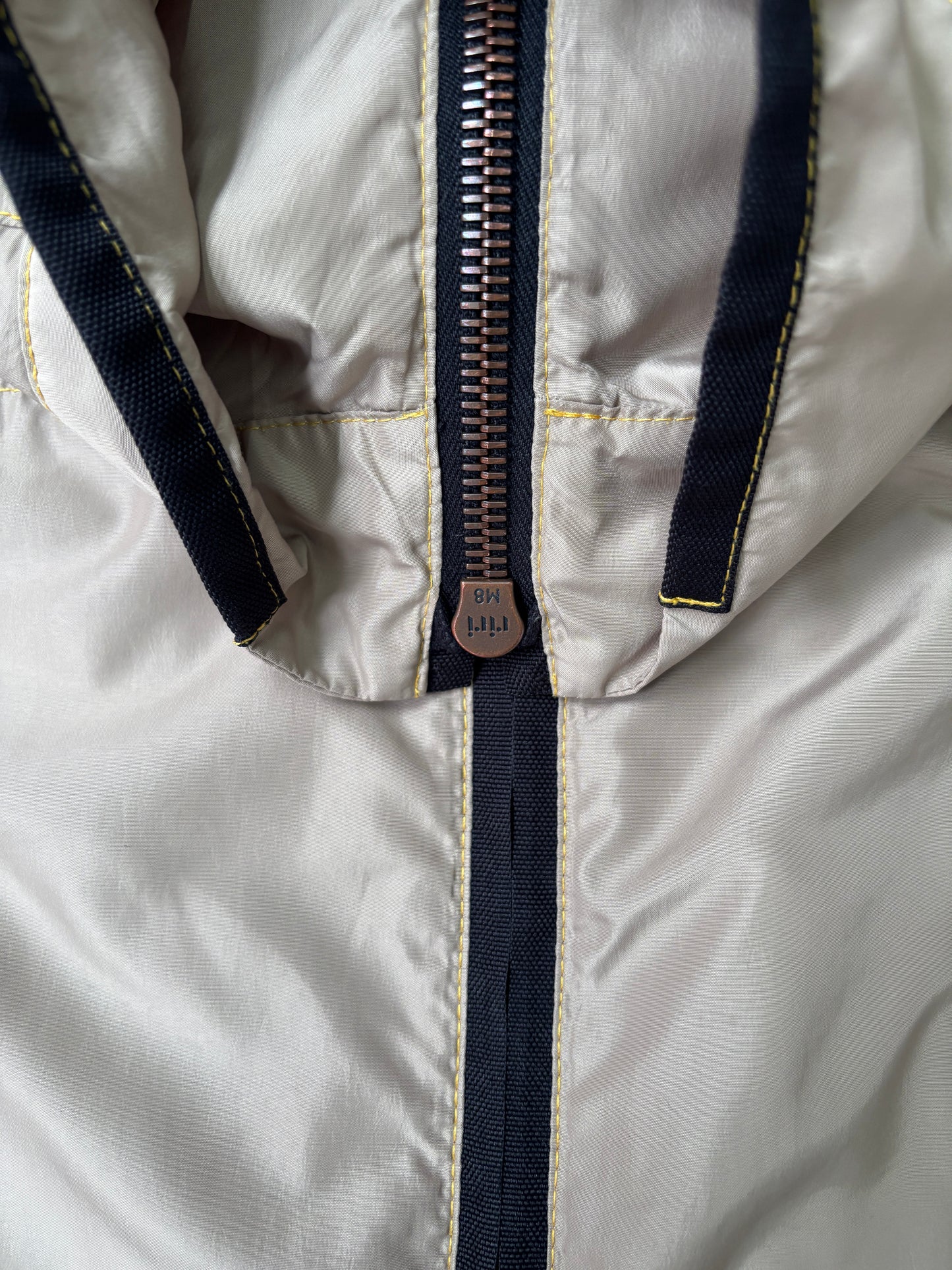 e2000s colour stitched jacket with mesh panels