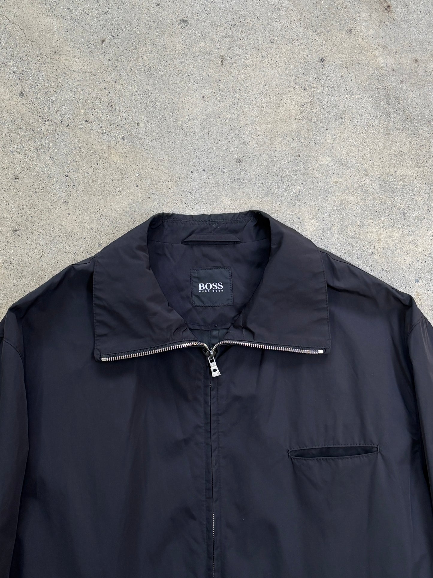 Double zip-up lightweight nylon jacket