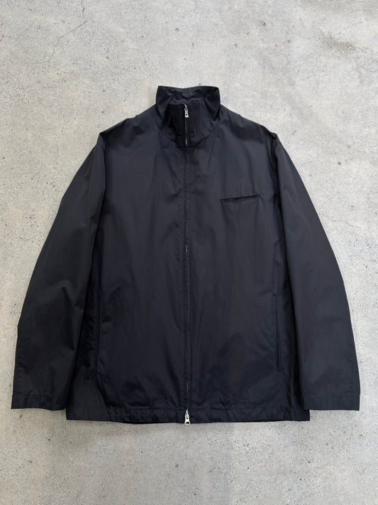 Double zip-up lightweight nylon jacket
