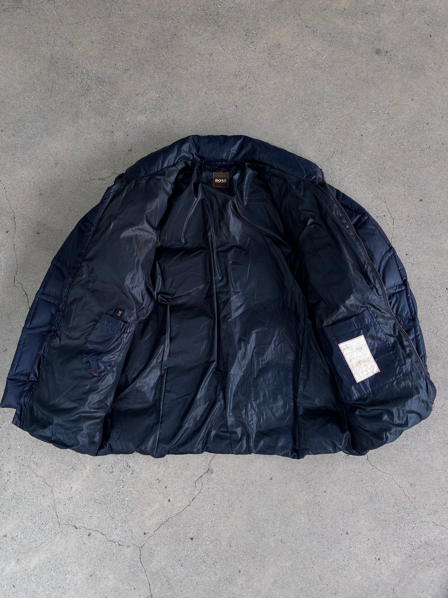 e2000s irregular cut down jacket