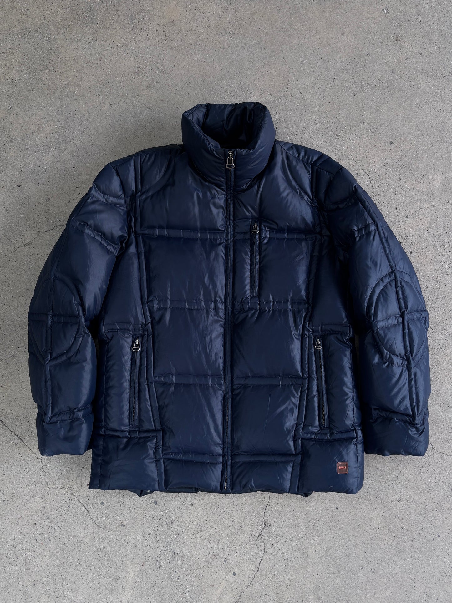 e2000s irregular cut down jacket