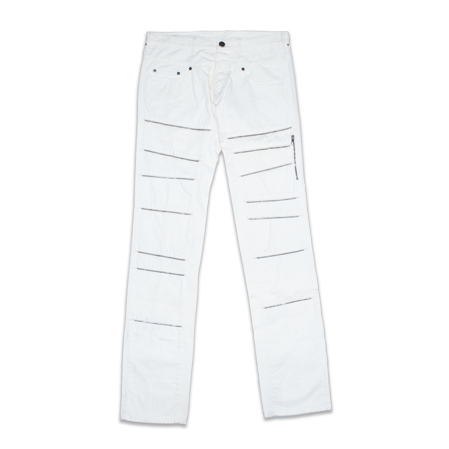 2004s Zip-designed denim pants