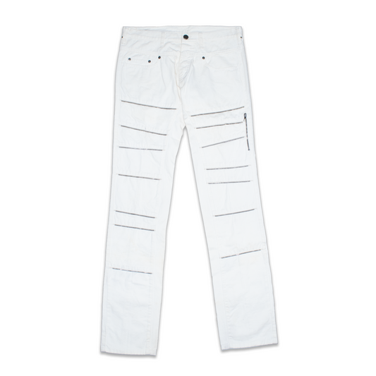 2004s Zip-designed denim pants