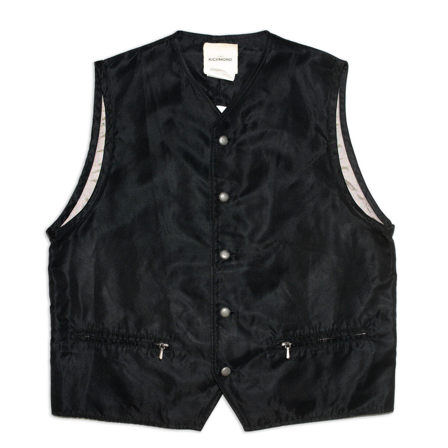 1980-90s "Sex Lies Religion" Nylon Vest