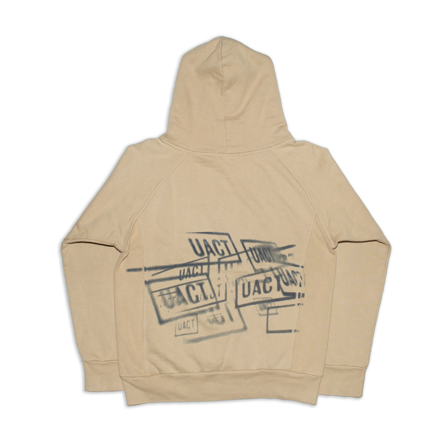 "UACT" Stamped graphic design parka