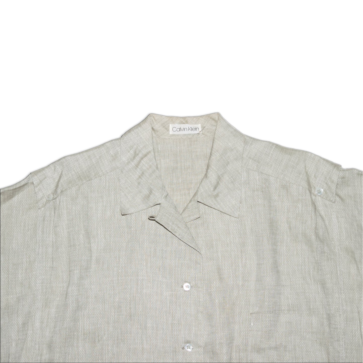 Dolman sleeve linen shirt