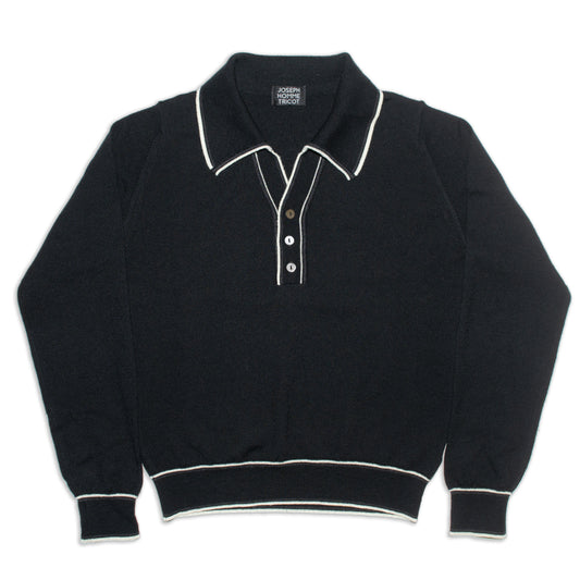 1990s V-neck high gauge sweater with collar