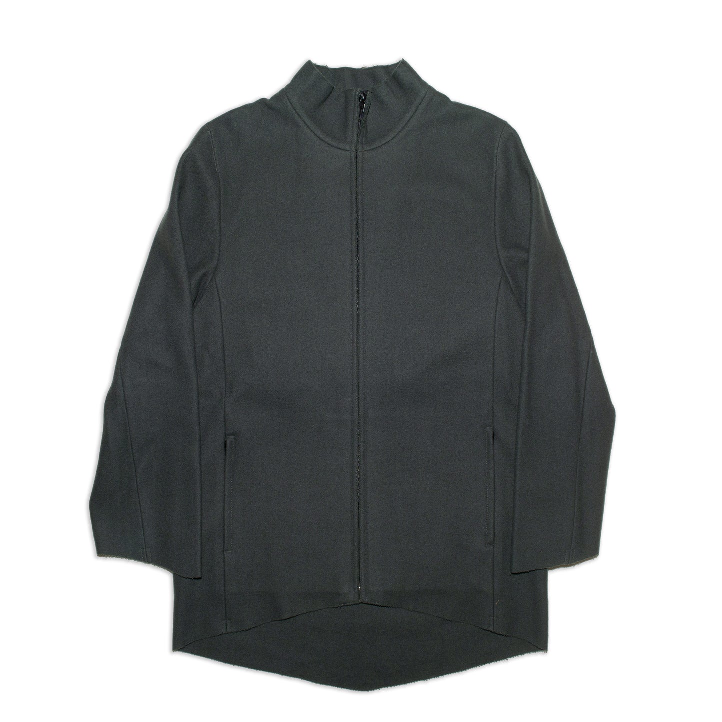 1999s Cut-off technical wool coats with back-pocket