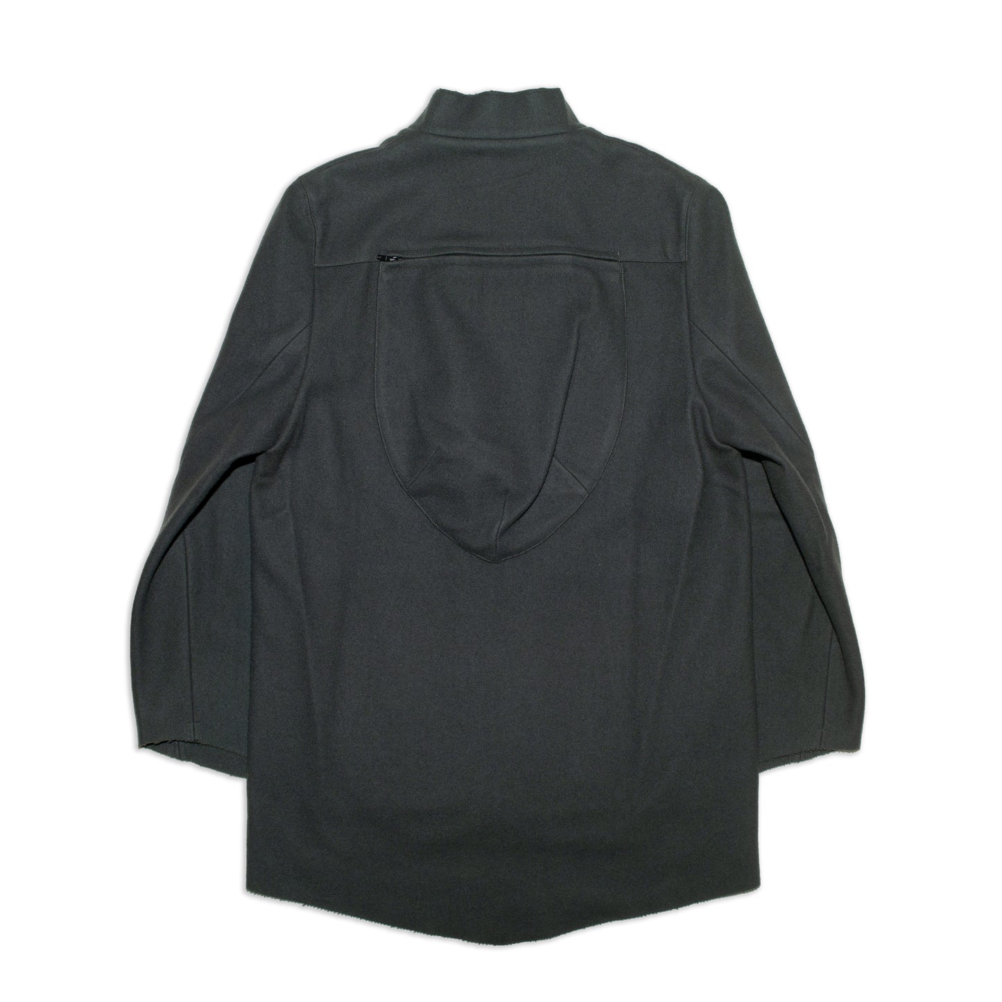 1999s Cut-off technical wool coats with back-pocket