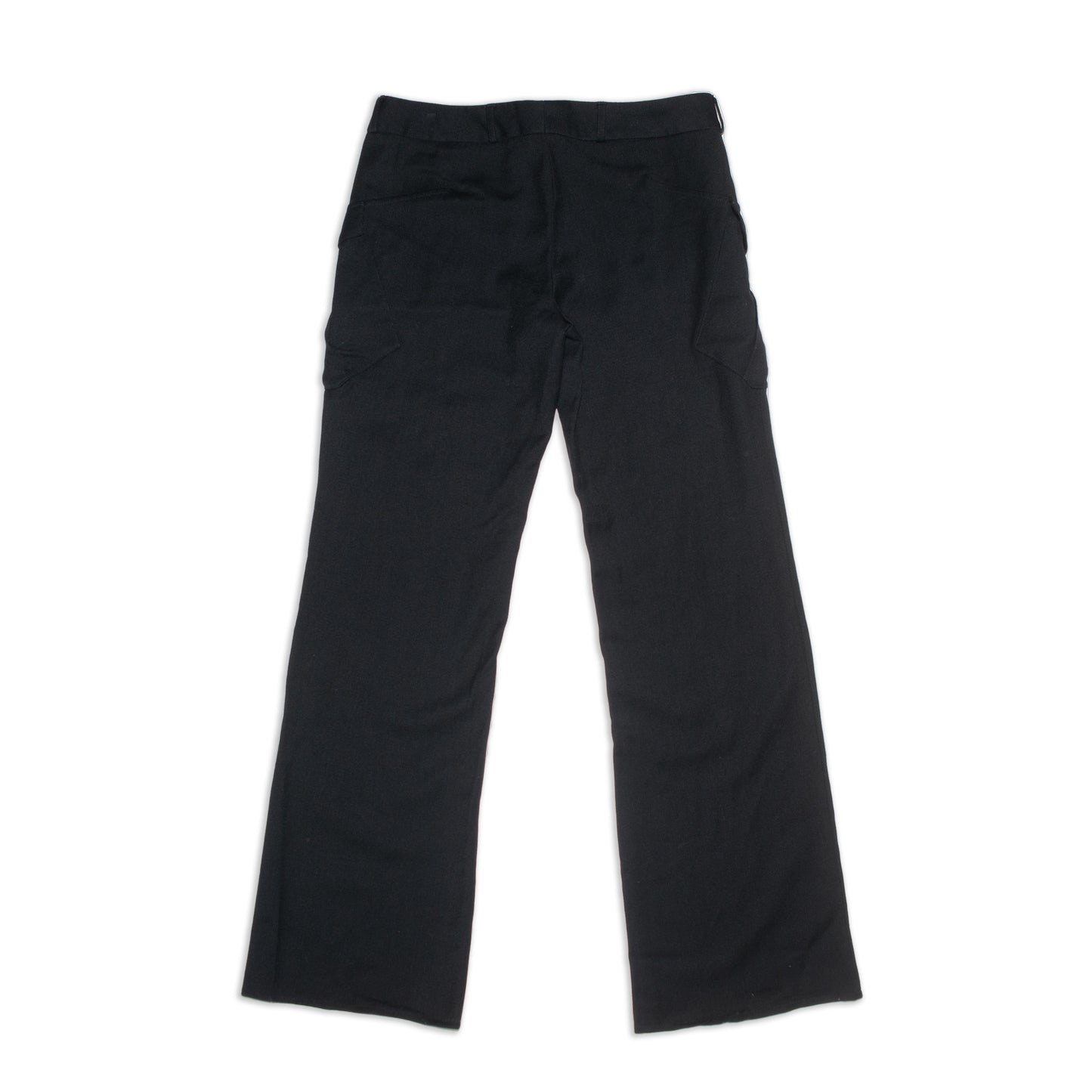 Early2000s wool straight trousers with diagonal pockets