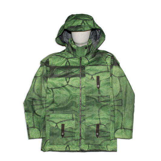 Printed camo gore-tex nylon jacket