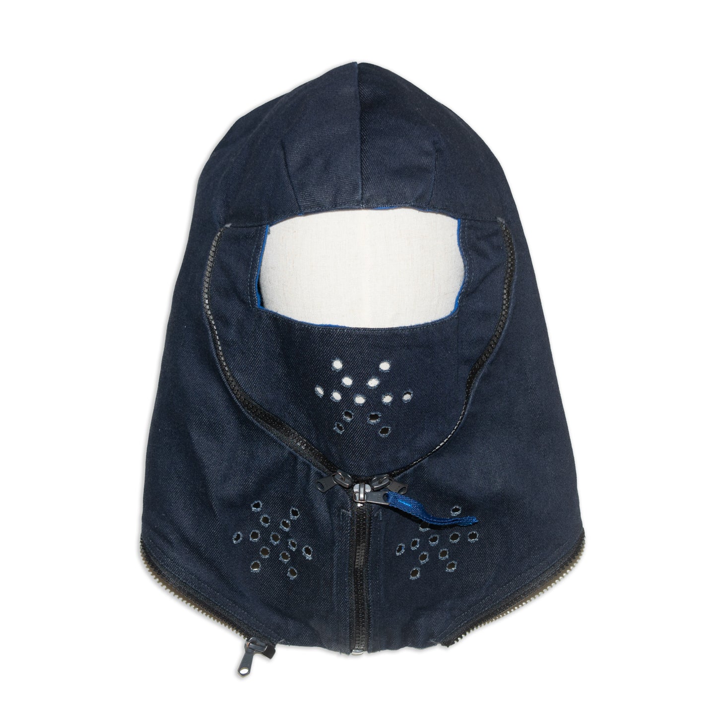 ”RAW for the Oceans”Recycled-denim bomber jacket with Detachable-Balaclava