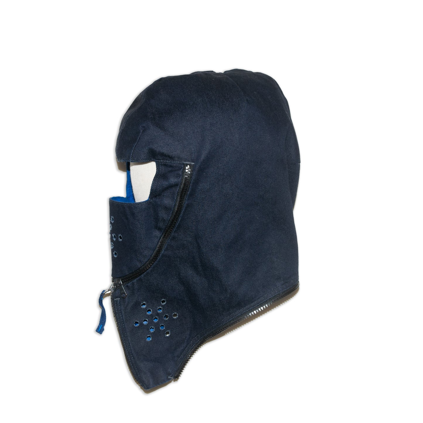 ”RAW for the Oceans”Recycled-denim bomber jacket with Detachable-Balaclava