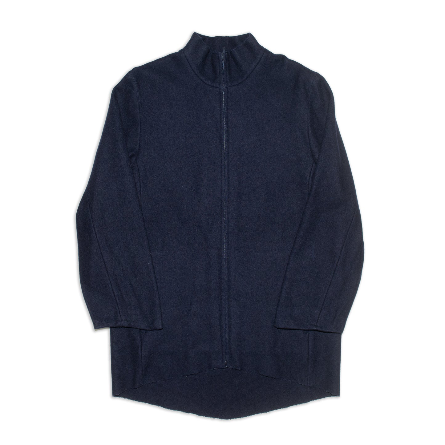 1999s Cut-off technical wool coats with back-pocket