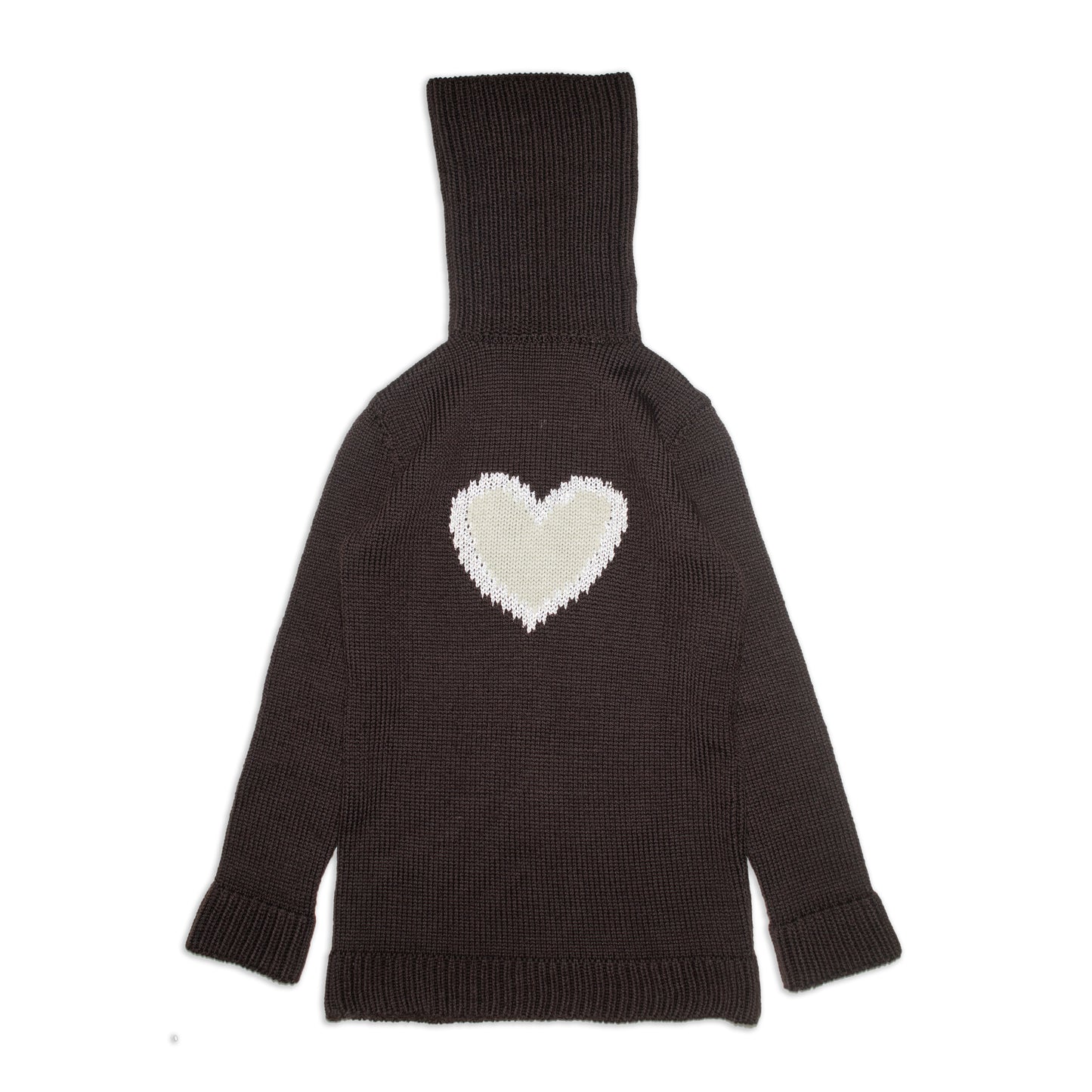 1990s "Heart"design high-neck knit by Miss Deanna