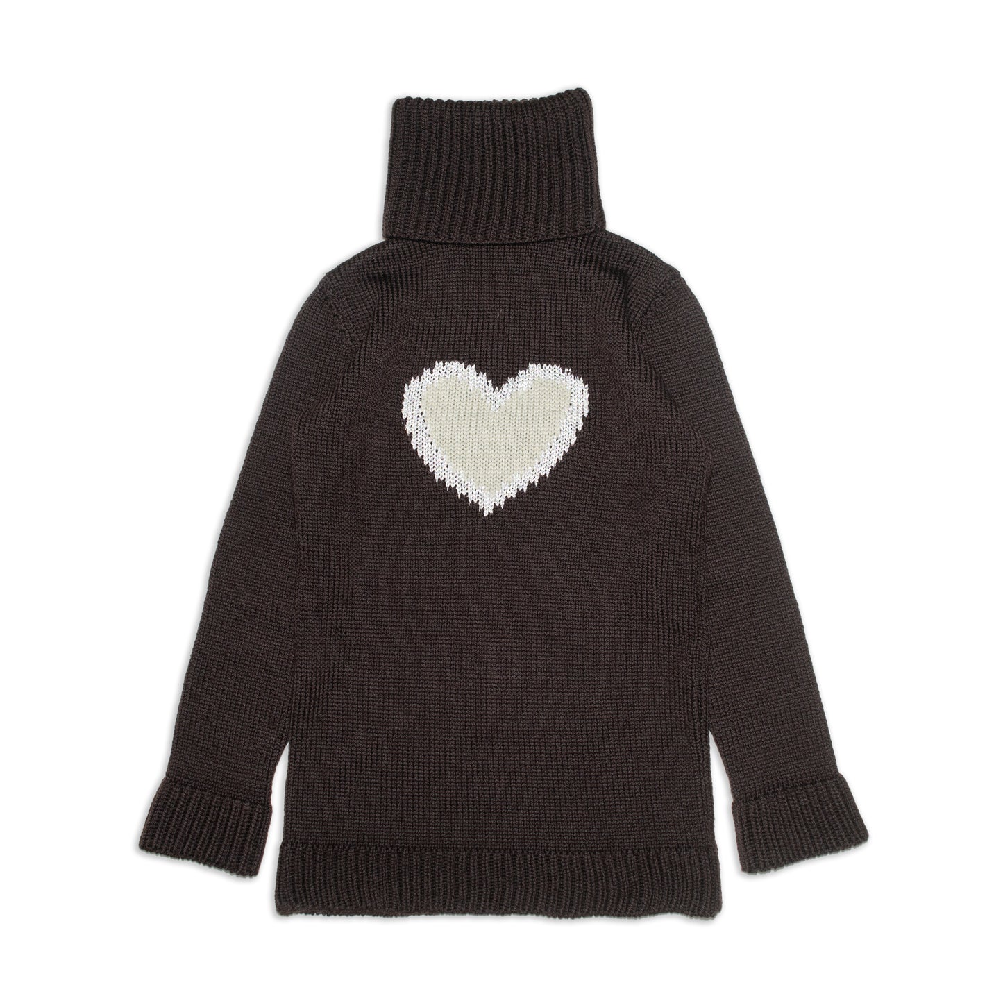 1990s "Heart"design high-neck knit by Miss Deanna