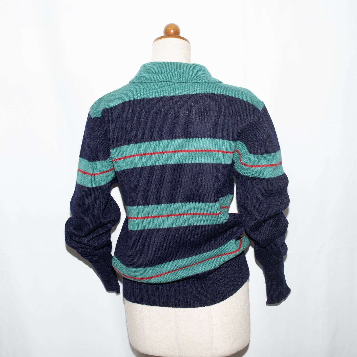 Circa1980s Collared border purewool jumper