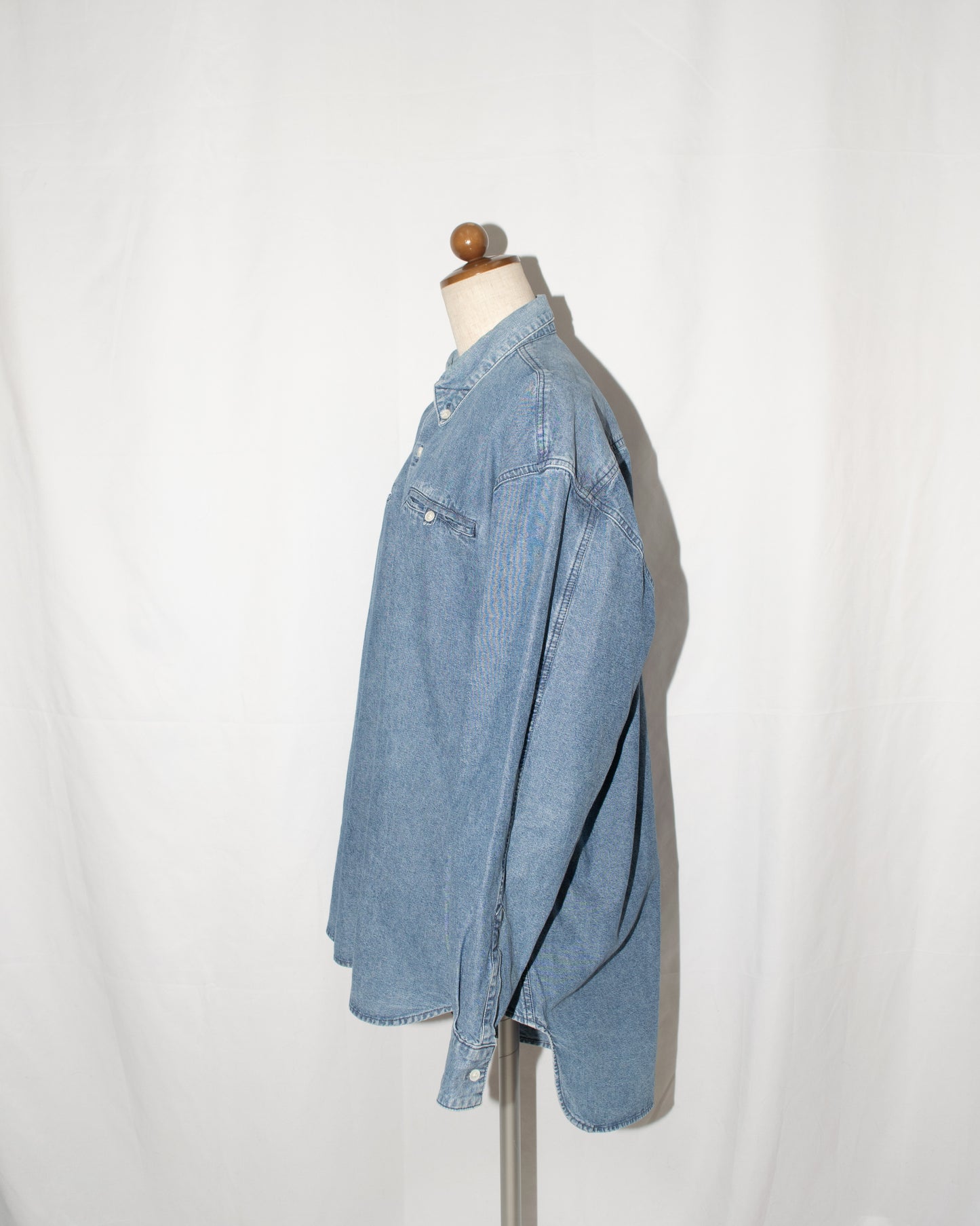 1980s denim long back shirt