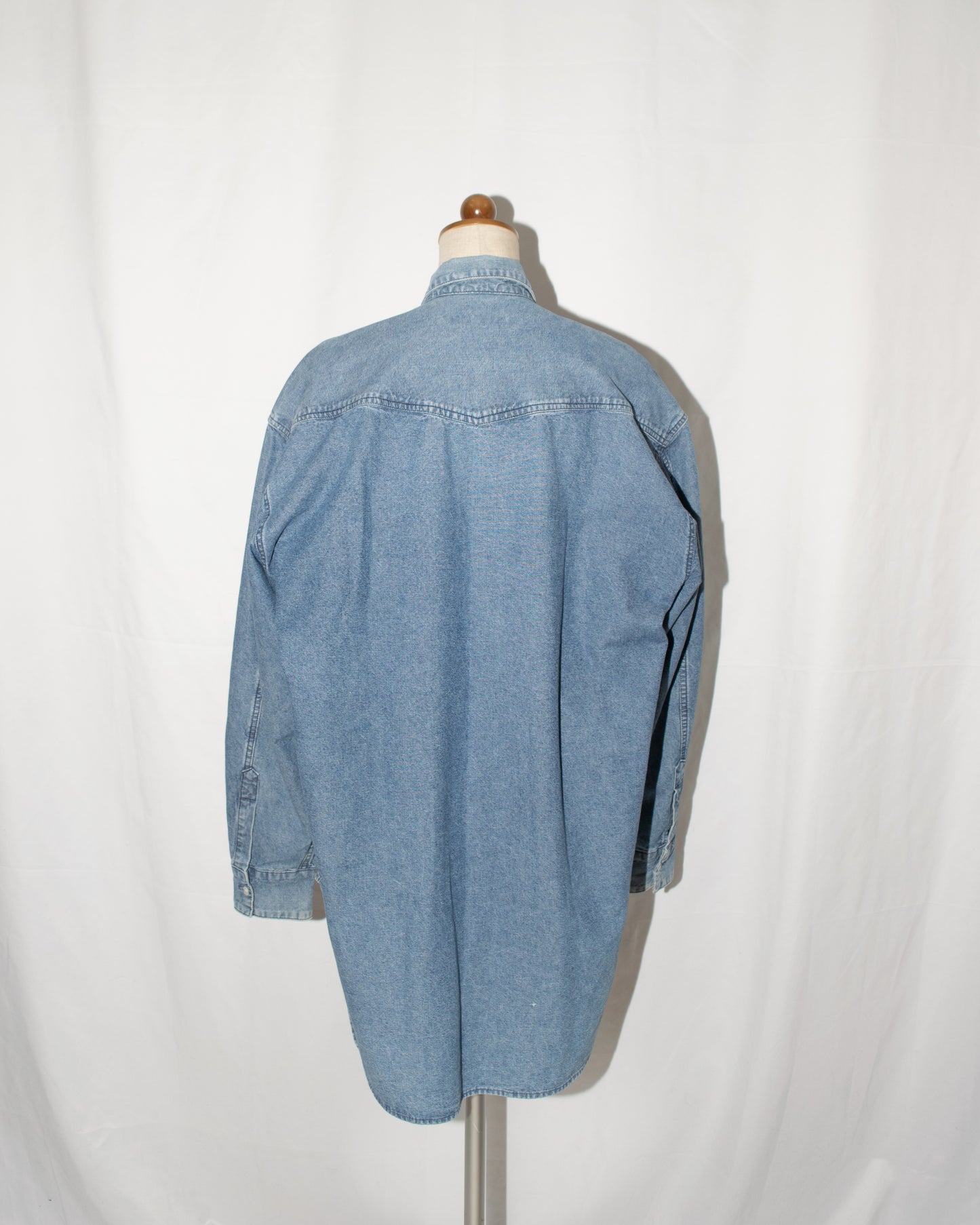 1980s denim long back shirt