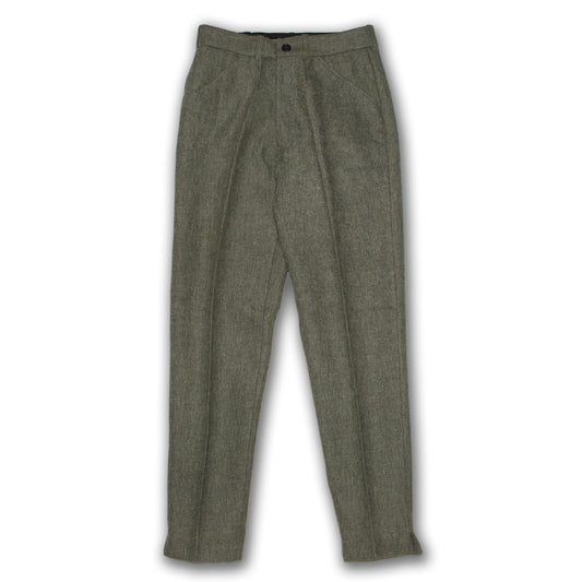 Mid1990s  wool cotton side-slit tapered trousers