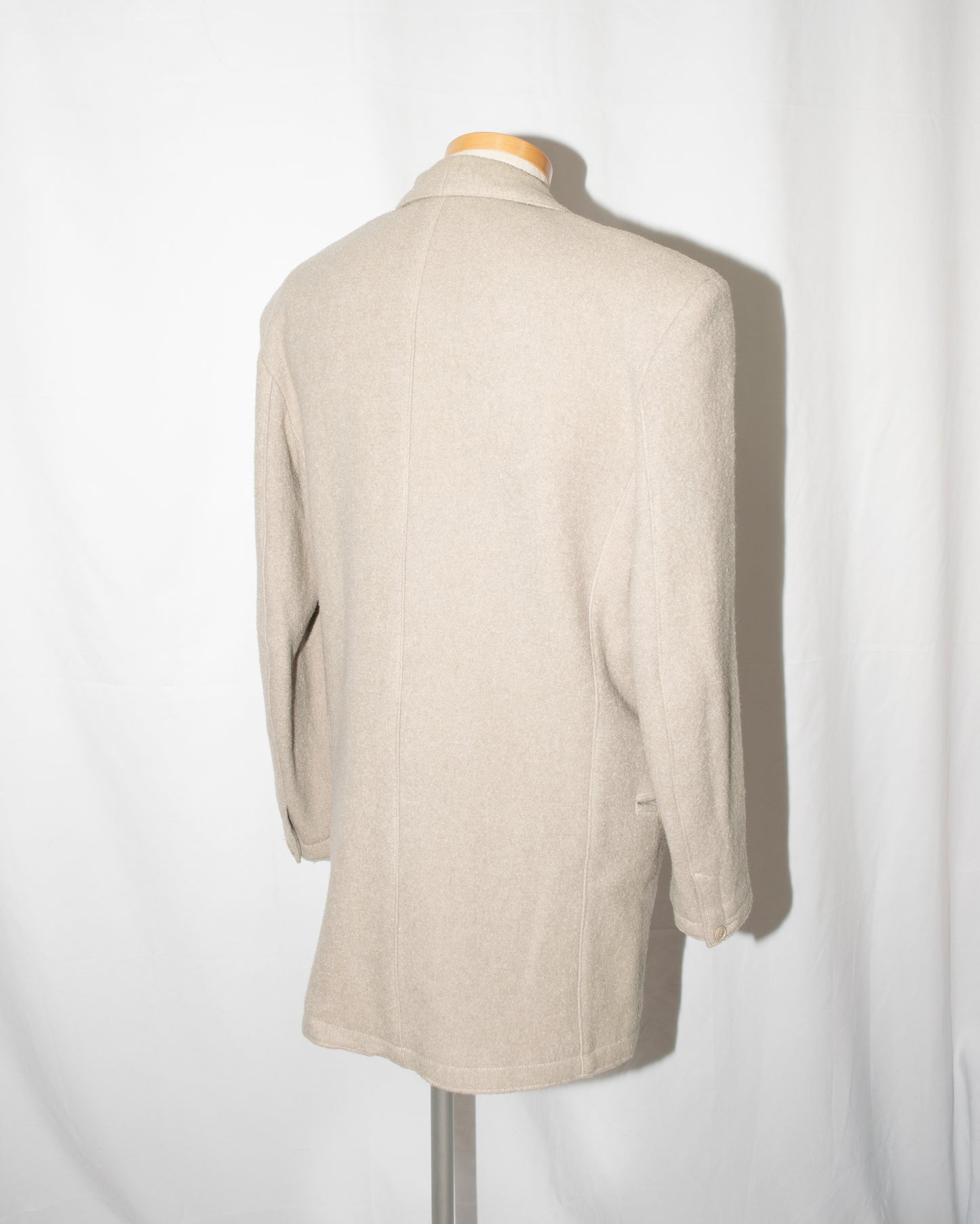 1980s Long length 1-button wool jacket