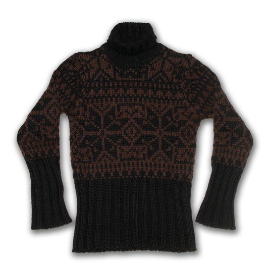 2000s extended-rib high-neck knit