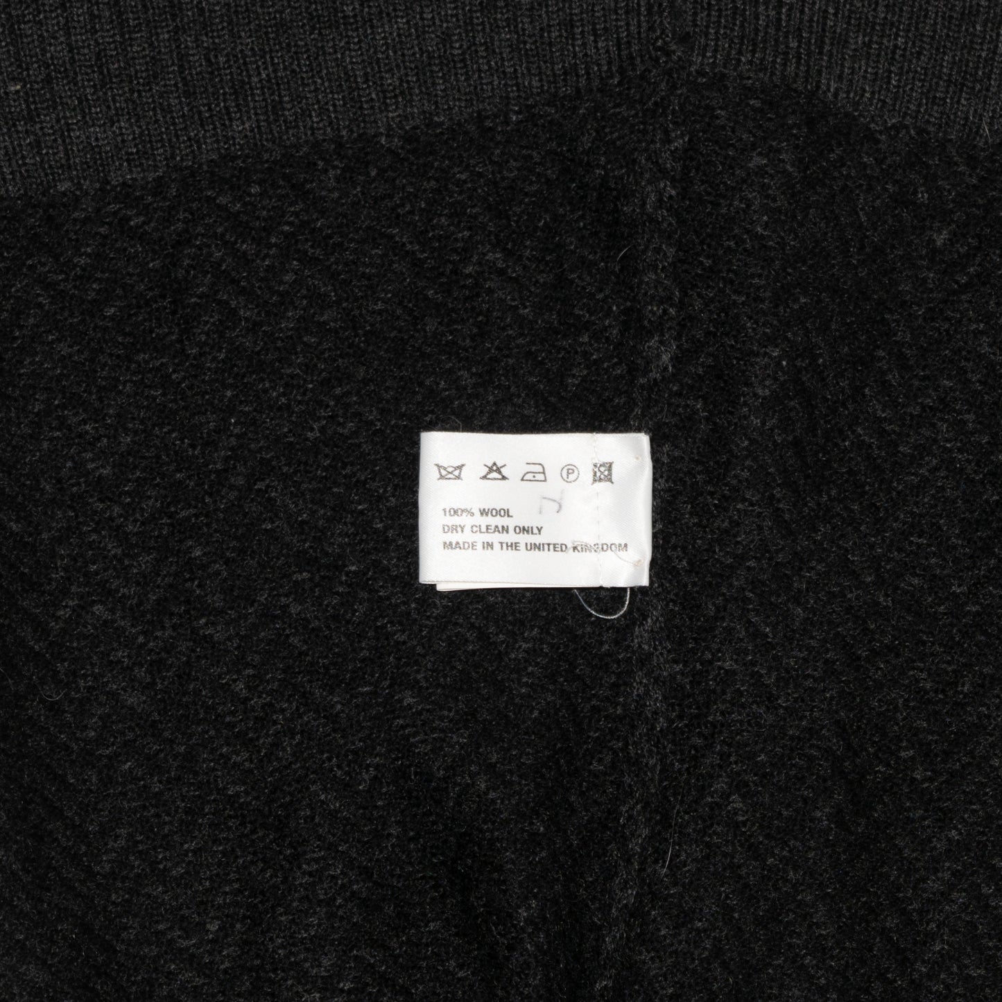 1990s Herringbone wool high-neck knit