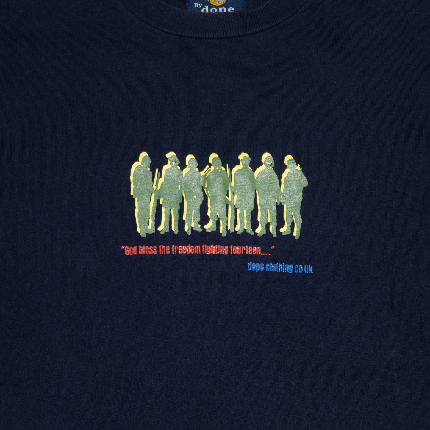 1990-2000s "God bless freedom fighting fourteen" Graphic T-shirt