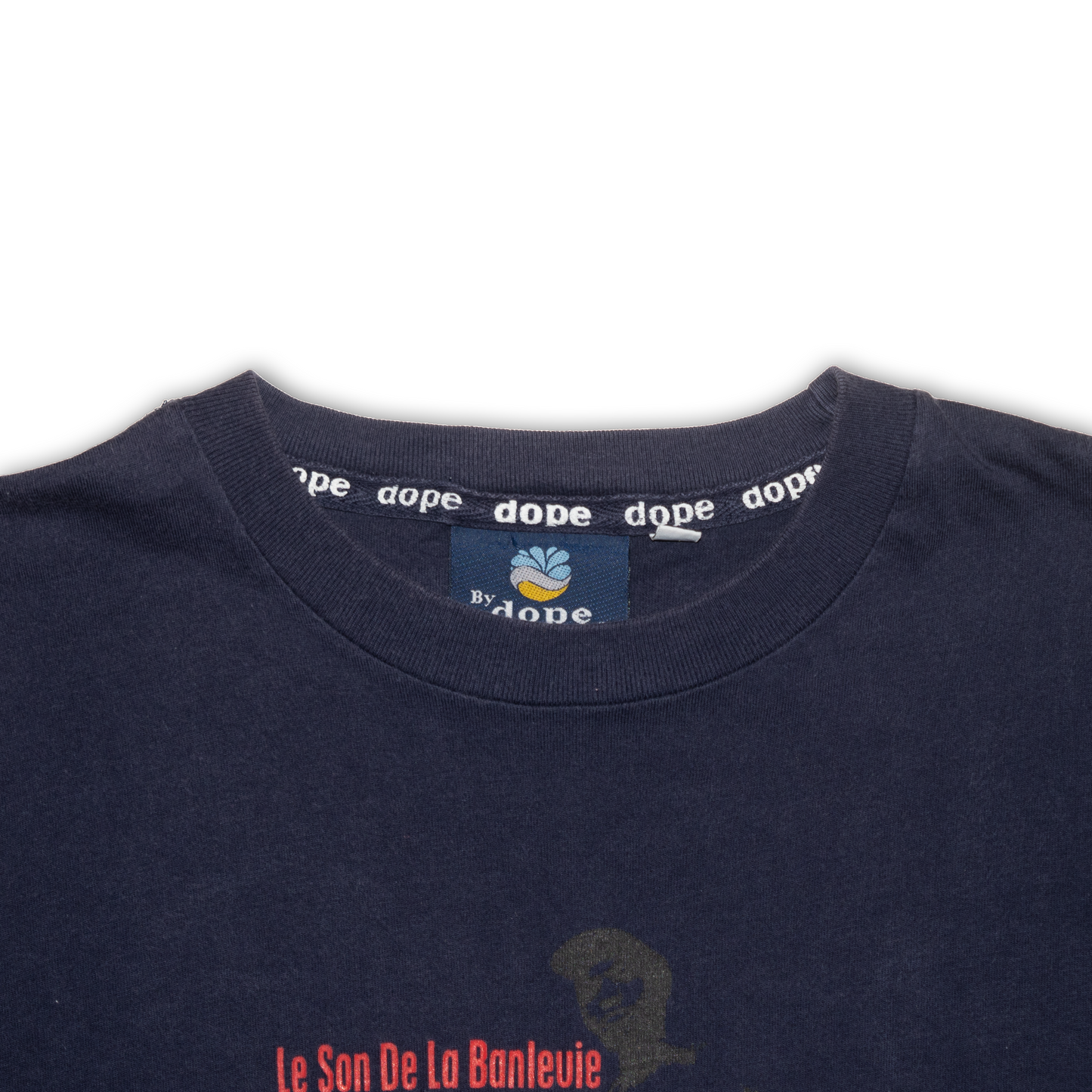 1990s-2000s "Le Son De La Banlevie""Graphic T-shirt with side-slit