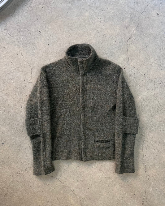 Late1990s-Early2000s elbow designed zip-up jumper