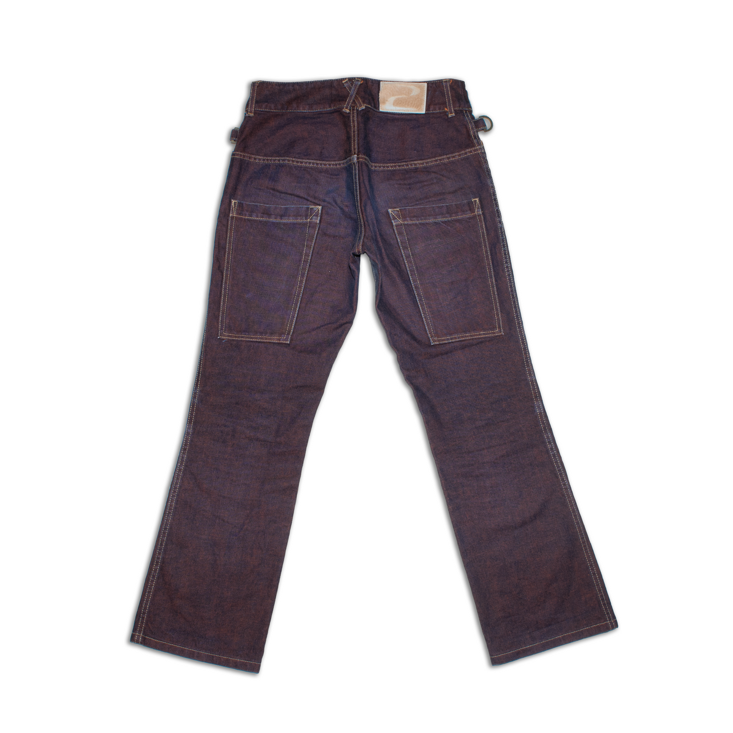 1990s Mixed color denim pants