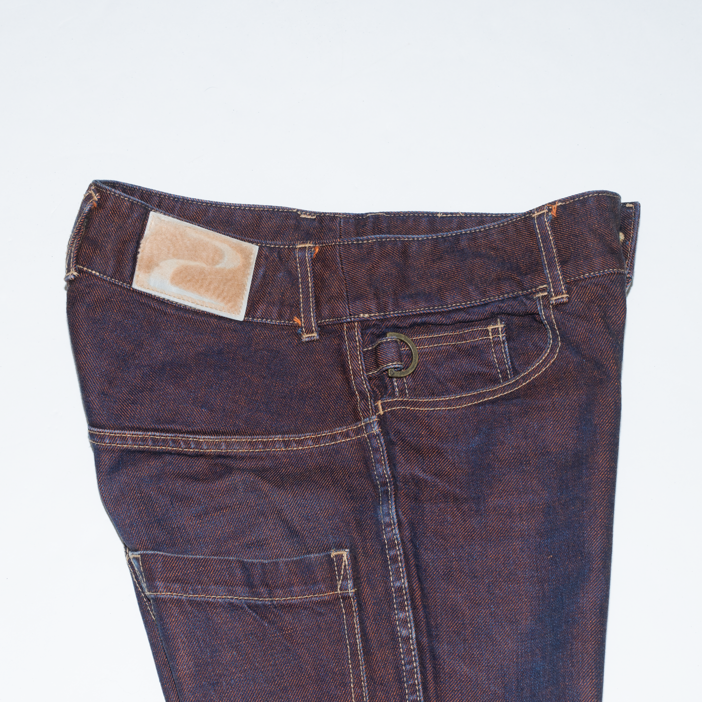 1990s Mixed color denim pants