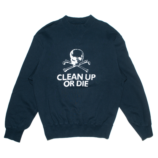 1989a/w "CLEAN UP OR DIE" Slogan sweat shirt