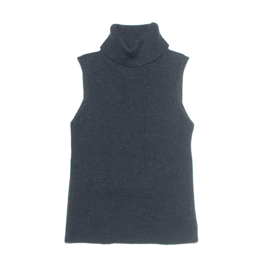 Switching alpaca knit vest